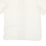 INTERSZYK Womens Plain Shirt Cream 80s UK 14