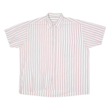Mens Shirt White Striped 2XL