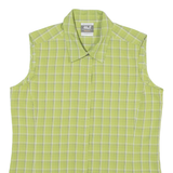 JACK WOLFSKIN Womens Shirt Green Check Sleeveless UK 12