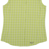 JACK WOLFSKIN Womens Shirt Green Check Sleeveless UK 12