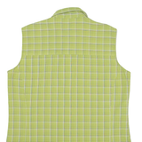 JACK WOLFSKIN Womens Shirt Green Check Sleeveless UK 12
