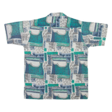 SUNLIGHT Mens Shirt White Geometric M