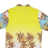 REVERSE Mens Hawaiian Shirt Yellow Floral M