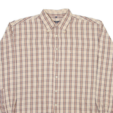 DANIEL HECHTER Mens Shirt Brown Check Long Sleeve XL