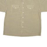 MARTY'S Mens Shirt Yellow Striped L