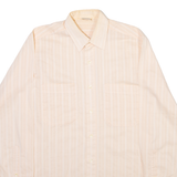 Mens Shirt Pink Striped Long Sleeve S