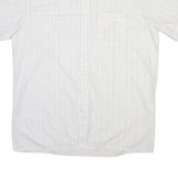 COLDOR Mens Shirt White Striped L