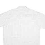 COLDOR Mens Shirt White Striped L