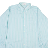 LIBERO Mens Shirt Blue Striped Long Sleeve L