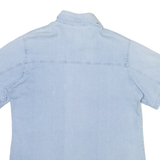 DATERSKY Womens Denim Shirt Blue Floral M