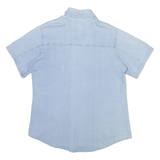 DATERSKY Womens Denim Shirt Blue Floral M