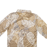 YESSICA Womens Shirt Brown Silk Floral Long Sleeve S