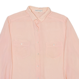 SCORPION Womens Plain Shirt Pink Long Sleeve M