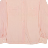 SCORPION Womens Plain Shirt Pink Long Sleeve M