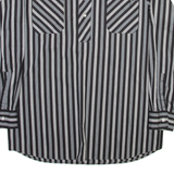 HIGH CLASS Mens Shirt Grey Striped Long Sleeve M