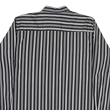 HIGH CLASS Mens Shirt Grey Striped Long Sleeve M