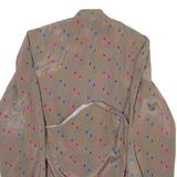 RIL USA Womens Shirt Brown Geometric Long Sleeve M