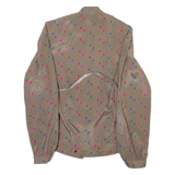 RIL USA Womens Shirt Brown Geometric Long Sleeve M