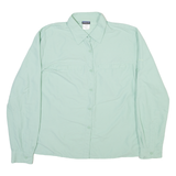 PATAGONIA Womens Plain Shirt Green Nylon Long Sleeve UK 12