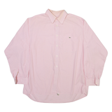 LACOSTE Mens Shirt Red Striped Long Sleeve XL