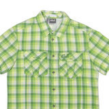 JACK WOLFSKIN Slim Fit Mens Shirt Green Check M