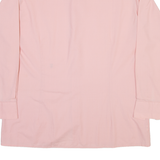 POSEIDON Mens Plain Shirt Pink Long Sleeve M