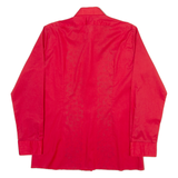 CMTIAL Mens Shirt Red Floral Long Sleeve M