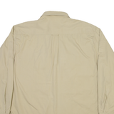 WALBUSCH Mens Plain Shirt Brown Long Sleeve L