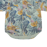 Mens Hawaiian Shirt Green Floral L