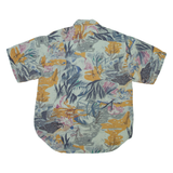 Mens Hawaiian Shirt Green Floral L