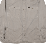 LEE Mens Plain Shirt Grey Long Sleeve XL