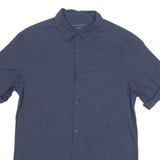 ALL SAINTS Mens Plain Shirt Blue S
