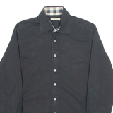 BURBERRY Mens Plain Shirt Black Long Sleeve S