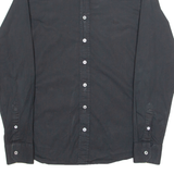 BURBERRY Mens Plain Shirt Black Long Sleeve S