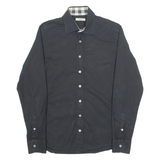 BURBERRY Mens Plain Shirt Black Long Sleeve S