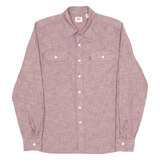 LEVI'S Mens Plain Shirt Maroon Long Sleeve M