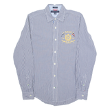 TOMMY HILFIGER Mens Shirt Blue Gingham Long Sleeve XS