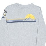 The Mountains Are Calling Mens T-Shirt Grey Long Sleeve XS