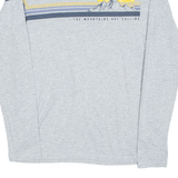 The Mountains Are Calling Mens T-Shirt Grey Long Sleeve XS