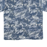 BOWLING Mens Shirt Blue Crazy Pattern XL