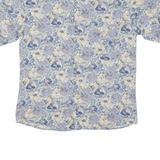 DANIEL BROOKS Mens Shirt Blue 90s Floral M