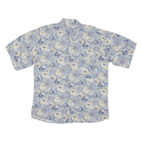 DANIEL BROOKS Mens Shirt Blue 90s Floral M