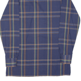 MASTER SHIRT Mens Shirt Blue Plaid Long Sleeve M