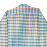 MUZZO CLUB Mens Shirt Blue 90s Check Long Sleeve M