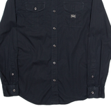DIESEL Slim Fit Mens Plain Shirt Black Long Sleeve S