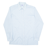 TORERO Mens Shirt Blue 90s Spotted Long Sleeve M