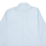 TORERO Mens Shirt Blue 90s Spotted Long Sleeve M