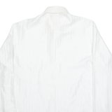 Mens Formal Shirt Cream Striped Long Sleeve L