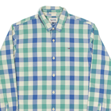 TOMMY HILFIGER Mens Shirt Green Check Long Sleeve M