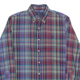 RALPH LAUREN Slim Fit Mens Shirt Blue Check Long Sleeve S